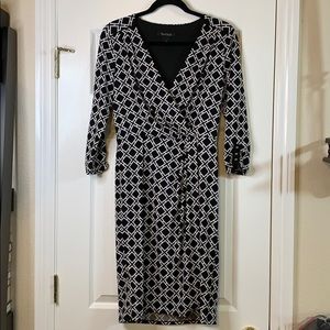 White House Black Market Wrap Top Dress